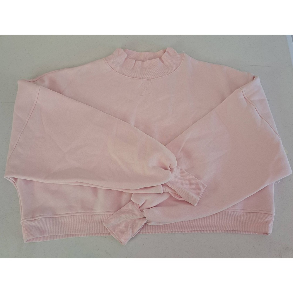 Blogilates Women's Marshmallow Mockneck Sweatshirt - Light Pink L 1023-192-B45